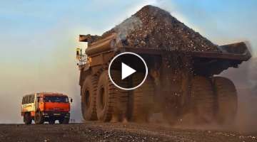 World's Largest Truck in Action - Extreme Mining Dump Truck BelAZ-75710