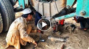 How to Repair Broken Axle of a Truck Trailer || Complete Process