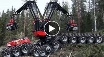 Dangerous Heavy Equipment Tree Felling Machines, Extreme Firewood Processing & Wood Sawmill Machi...