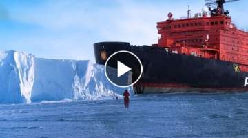 World Largest Ice Breaking Ships - Gets Stuck In Ice