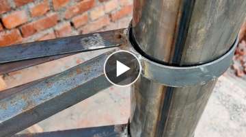 How to making A stairs metal spiral staircase Very easy making (fabrication works Ideas)